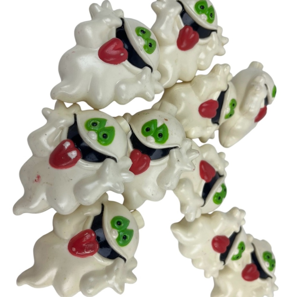 Vintage 80s 90s Halloween Silly Ghost Face Blow Mold String Light Covers